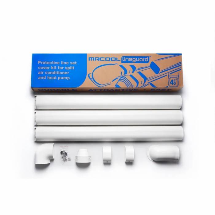 MRCOOL LineGuard 4.5 in. 16-Piece Complete Line Set Cover Kit for Ductless Mini-Split or Central System - White | United Portable Buildings Product Image