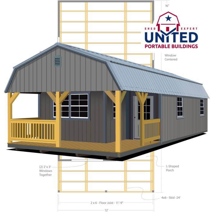 Deluxe Lofted Cabin | RAD Portable Buildings Product Image