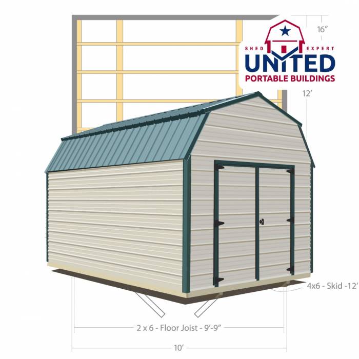 Metal Lofted Barn | John Schneider Sheds  Product Image