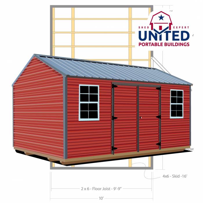 Metal Side Utility | United Portable Buildings Product Image