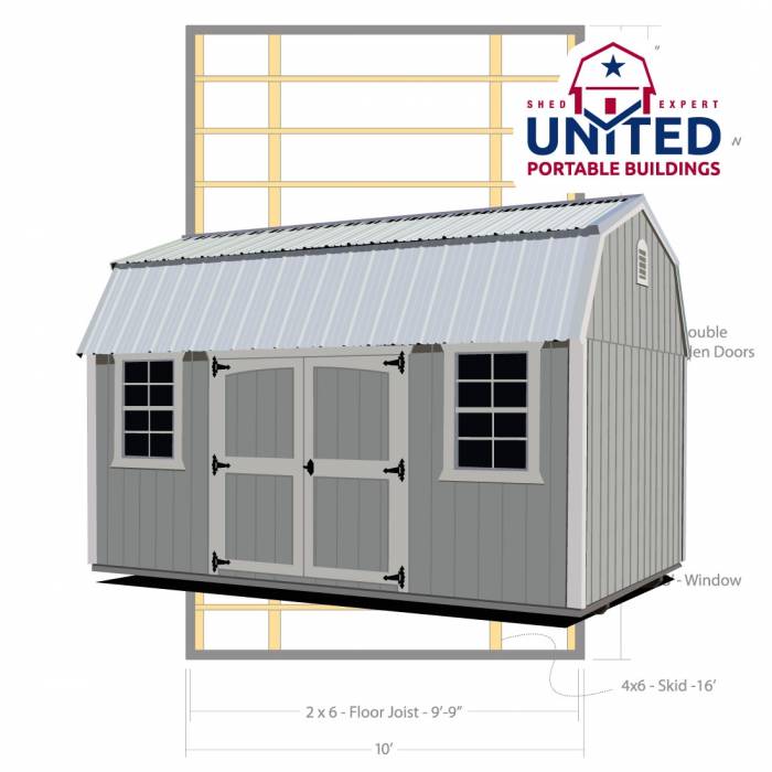 Side Lofted Barn | RAD Portable Buildings Product Image